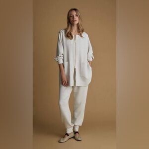 Varley Augusta Zip Through Ivory Marl Size XL NWT